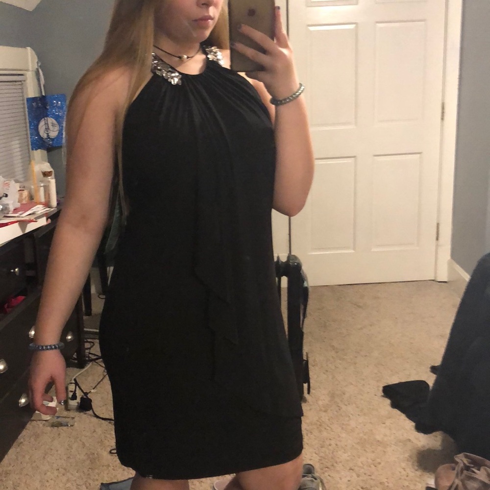 black sleek dress